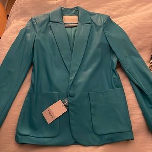 Amanda UpRichard faux leather blazer